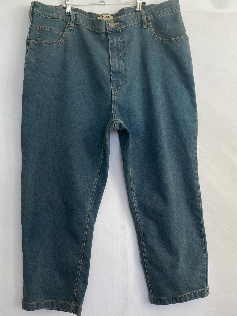 Duke Haband Classic Jeans Mens 42 Short Blue Stretch Denim Straight Leg Big&Tall